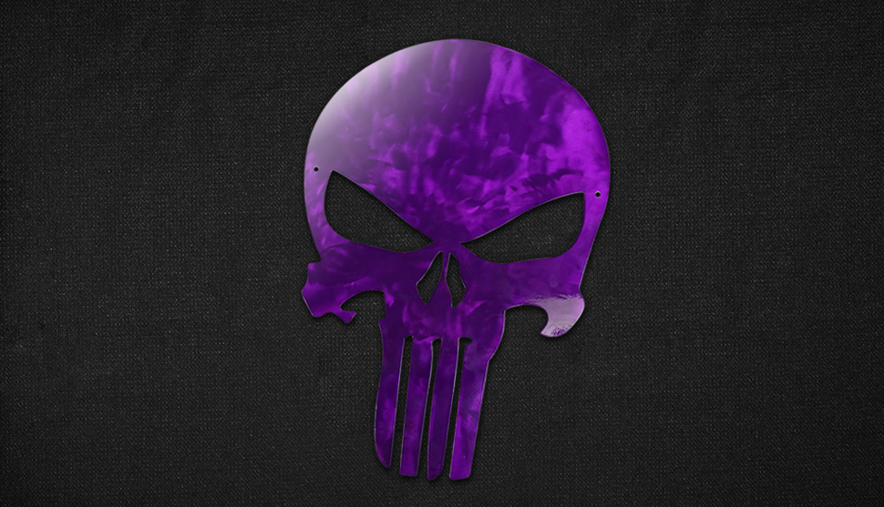 Punisher Skull coated with Candy Grape Pop