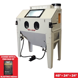 ECON Blast Cabinet with Dust Collector (48" x 24" x 24") blast, blasting, sandblast, sandblasting, cabinet, cab