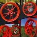 HD Orange wheels coated by JP Coatings