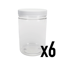 1 lb. Empty Container - Clear (6 pack) 1 lb Empty Container, bottle, bottles