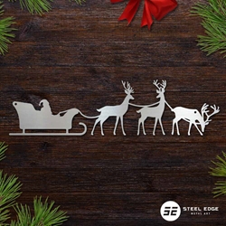Santa and Sleigh Santa and Sleigh, santa, claus, sleigh, sled, deer, reindeer