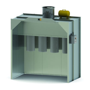 8'W X 8'H X 2'L Powder Booth WaLL